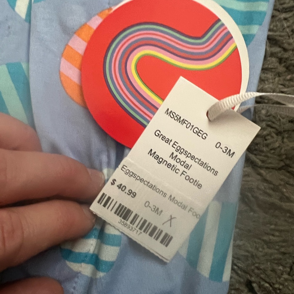 NWT Magnetic Me Magnetic Convertible Coverall in Great Eggspectations - Picture 4 of 7
